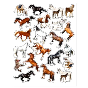 GORGEOUS HORSE PONY FILLY MARE STALLION COLT STICKERS SEALS 8X10" Full Sheet #68 - Picture 1 of 3