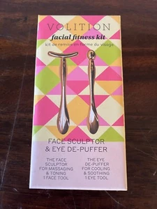 New VOLITION Face Sculptor & Eye De Puffer Set Facial Fitness Kit Nib - Picture 1 of 4