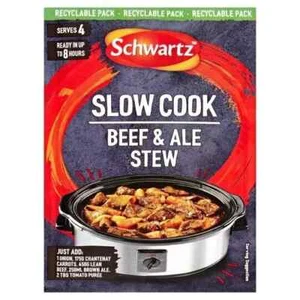 5 x 43g Schwartz Slow Cookers Beef & Ale Stew Mix - Picture 1 of 3