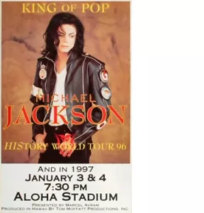 Michael Jackson poster Aloha Stadium Oahu HI January 1997 - Picture 1 of 1