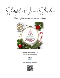 Merry Christmas Tree Counted Cross Stitch Pattern Leaflet - Picture 1 of 4
