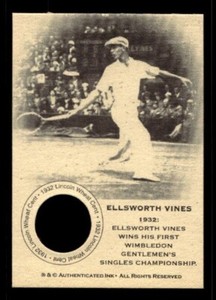 #TN0268 ELLSWORTH VINES 1932 Penny Collector Tennis Coin Card