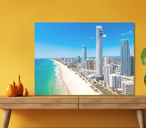 Surfers Paradise Beach Australia 5mm thick Plastic Poster Ready to Hang 60x45cm - Picture 1 of 3