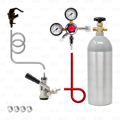 Sankey D Portable Party Beer Keg Tap CO2 Regulator Tank Picnic Dispenser Kit