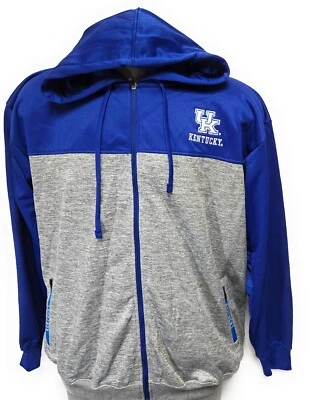 Mens Fanatics Univ Kentucky Wildcats NCAA Grey Blue Big & Tall Full Zip Jacket - Image 1 of 3
