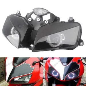 For Honda CBR600RR / F5 2003-2006 White Red Double Angel Eyes Headlight Assembly - Picture 1 of 23