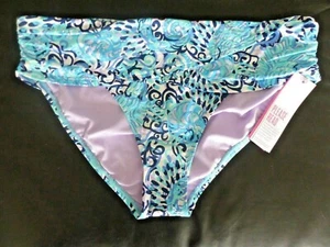 LILLY PULITZER Lagoon Sarong Hipster Bikini Bottom "SPRITZ" Size 10 NWT - Picture 1 of 5