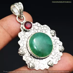 Green Agate Gemstone Ethnic Handmade Beauty Pendant Jewelry 2.25" FPS-2601 - Picture 1 of 1
