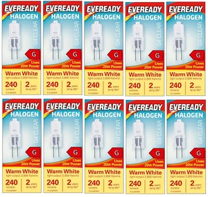 10x G4 Halogen Capsule Bulbs Replace Bulb Light Lamp Warm White 200Lumen 20W 12V - Picture 1 of 8
