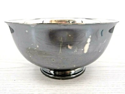 Reed and Barton Silverplated Bowl 9 inch Diameter Fruit Decorative Consol  - Imagem 1 de 4