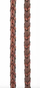 ADT Imperial Gummi gefütterte ausgefallen genähte geschnürte Zügel - Bild 1 von 2