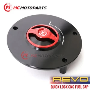 CNC Red Quick Lock Fuel Cap For CBR1000RR Fireblade 04- 08 09 10 11 12 13 - Picture 1 of 5
