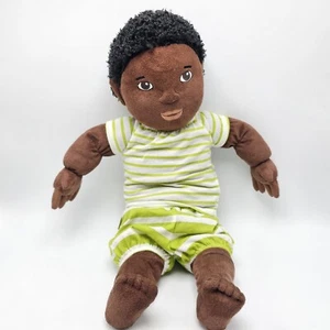 IKEA LEKKAMRAT Puppe Plüschgelenk afroamerikanisch schwarz braunes Haar Auge Junge - Bild 1 von 6