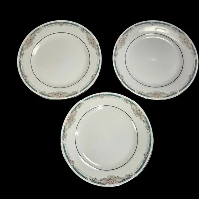 Noritake Enhancement Bread and Butter Plates Set of 3 Dinner Floral 4035 Discon - Image 1 of 4