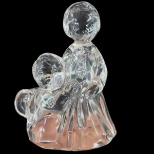 R.O.C Vtg Crystal Mother & Child Figurine Sculpture - Picture 1 of 10