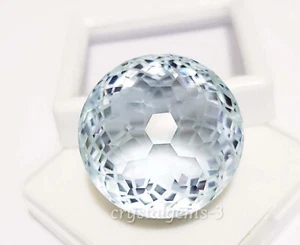 Loose Gemsone 87 Ct Bi-Color Purple Amethyst Round Football Carving Cut Filled - Picture 1 of 6