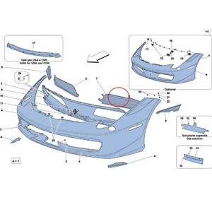 For Ferrari 458 Italia Spider Front Bumper Air Intake Grill Left Side 81761200 - Picture 1 of 1