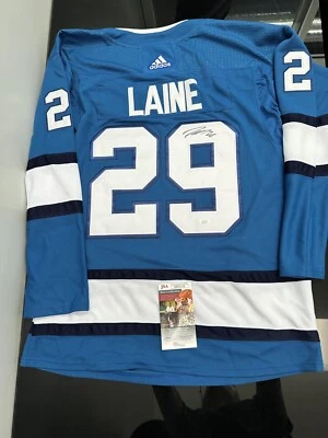 PATRIK LAINE Authentic Signed Adidas Winnipeg Jets Jersey JSA COA Autograph - Image 1 of 3