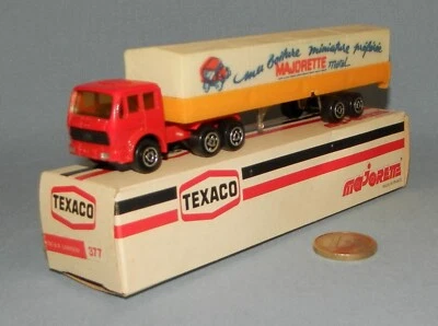 Majorette Promo Texaco 1980 : Camion Mercedes + Remorque Bâchée (Version Belge) - Photo 1/4