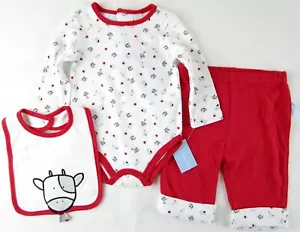 NWT First Impressions Infant's 3 Pc Cow Farm Tractor Layette Set, 0-3 Mos. - Picture 1 of 5