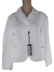 Armani Jeans Giacca Blazer Da Donna 46 Xl ExtraLarge Bianco 3 Bottoni Sfiancata - Bild 1 von 15