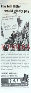 WW2 Original Ephemera - Sistema de Higiene Industrial 'IZAL' ANUNCIO - Imagen 1 de 1