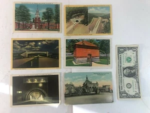6 alte Postkarten mit verschiedenen landschaftlichen Ansichten und Wahrzeichen aus Pennsylvania - Bild 1 von 5