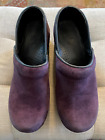 Womens Dansko Purple Suede Professional Clogs Shoes Size 38