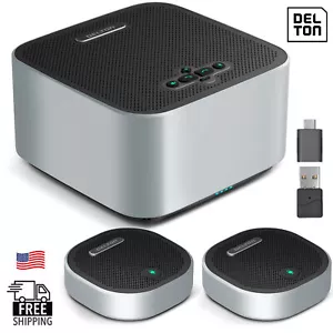 Delton C9270 Vivavoce per conferenze cablata/senza fili con 2 microfoni esterni - Nero - Foto 1 di 9