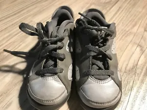 Nike Air Jordan 6 VI Retro Low Gray Purple Boy's Toddlers Size 8C 768885-008🔥B4 - Picture 1 of 8