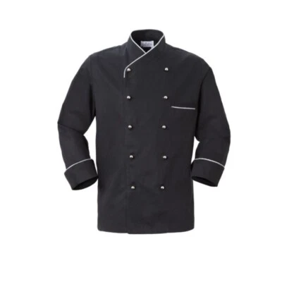 GIACCA DA LAVORO MANICA LUNGA CUOCO CHEF CUCINA PIZZAIOLO UOMO DONNA COTONE TG S - Immagine 1 di 4