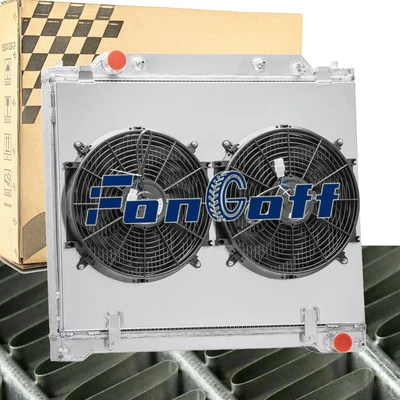 4-Row Radiator Shroud Fan For 1997-2014 Ford E150 E250 E350 Super Duty 5.4L V8 Foto 1 de 4