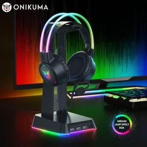 ONIKUMA RGB Gaming Headphones HD Flexible Mic 3.5mm PC Xbox PS4 PS5 Switch - Picture 1 of 16