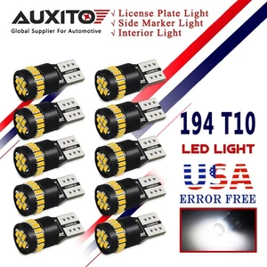 10 x Canbus T10 194 168 W5W LED 3014 24 SMD White Car Side Wedge Light Bulb - Foto 1 di 10