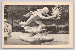 New York City New York, Moods of Time Sculpture Paul Manship, Vintage Postcard - Picture 1 of 2
