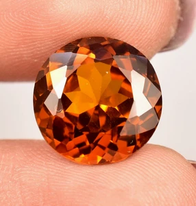 8,10 ct natürlicher dunkelgelber Turmalin Mosambik-Edelstein im Rundschliff - Bild 1 von 6