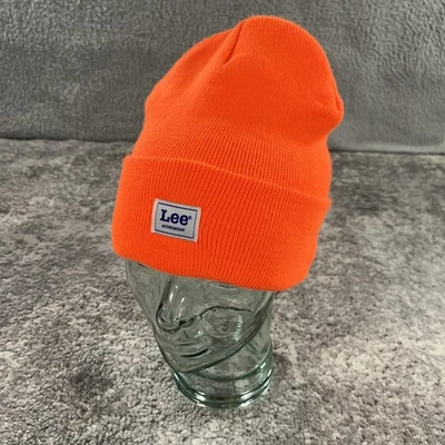 Gorra Lee Sombrero Gorro Para Hombres Tejido Ropa de Trabajo Vibrante Naranja Parche Logo Talla Única Patinador Foto 1 de 4