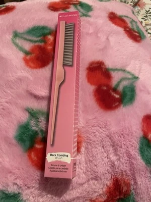 Brush Works Pink Back Combing Teasing Hair Brush Comb Brand New In Box - Image 1 of 4
