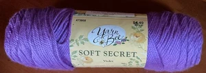 New Yarn Bee Soft Secret Yarn Color Violet 6oz Skein With 300 Yds 100% Acrylic - Picture 1 of 4