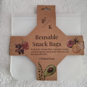 Wiederverwendbare Snackbeutel 5 mittlere Beutel Kindred Homestead Supply - Bild 1 von 2