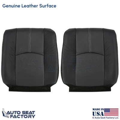 Cubiertas de asiento superiores de cuero genuino negras con punta blanca para Mazda Tribute 2008-2011 Foto 1 de 4
