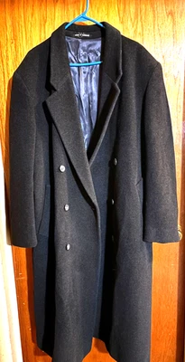 Gabardina Galleria Pour Homme para hombre 44R negra mezcla cachemir Foto 1 de 4