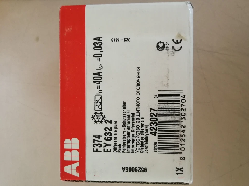 ABB INTERRUTTORE DIFFERENZIALE F374 40A  0,03A - Immagine 1 di 1