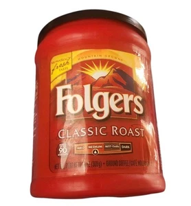 Folgers Classic Roast Medium Ground Coffee 368g 13oz 90 Cups Factory Sealed - Picture 1 of 4