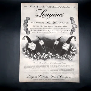 Longines Watch Magazine Advertisement 1960s Jewelry Luxury Vintage Midcentury - Picture 1 of 4