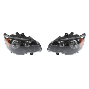 Black Headlights Fit for Dodge Grand Caravan Town Country Lamps 11-18 08-16 - Bild 1 von 6