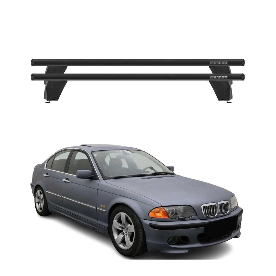 For BMW 325xi 01-06 OMAC USA Black Fix Points Roof Racks Cross Bar Foto 1 de 4