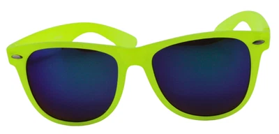 GAFAS DE SOL-Clásico Limón-Lima Marco Cuadrado Estilo Retro Tinte Azul Lentes Oscuras Foto 1 de 4