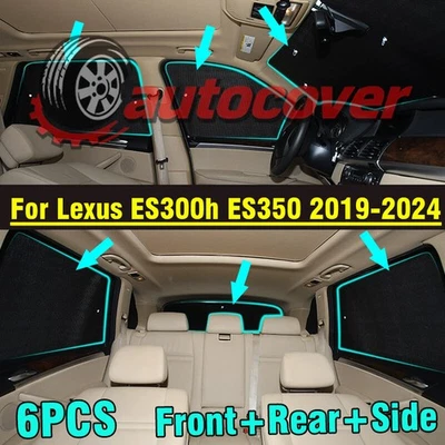 6X Parasol privacidad para parabrisas ventana delantera trasera para Lexus ES300h 350 19-24 Foto 1 de 4