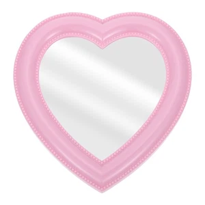 Heart-Shaped Cosmetic Mirror Decorative Wall Mother Makeup Tabletop - Picture 1 of 12